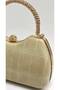 Women's Crocodile Skin Nude Evening Dress Clutch Chain Strap Handbag Wedding Engagement Evening Bag - 2