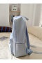 Blue Plain Backpack - 5