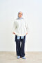 Women's Crew Neck Oversize Sweatshirt Ecru - 4