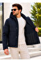 Water and Windproof Men's Black Hooded Quilted Lined Winter Coat.Casual - 4