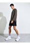 Black Color Block Regular Fit Running Shorts - 2