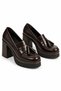 Women's Rustic Casual Tasseled Comfortable Stylish Heeled Comfortable High Wedge Heeled Loafer