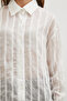 Glittery transparent shirt ecru - 5