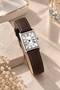 Blanco Women's Wristwatch Brown Dial Silver Color Rectangular Case Brown Leather Band Roman Numeral Minimal Vintage Stylish Analog Watch 2026 - 8