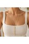 Snake Chain Y Necklace with Elevator Design |   Stainless Steel