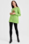 Women's Crew Neck Embroidered Front Long Wool Sweater A.E.Green - 4