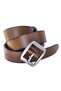 100% Genuine Leather Belt Men's Sports Black 4 cm (Metal Bridge) / Rs1077 Brown (Bison) - 3