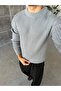 Corduroy Knitted Basic Oversized Knitwear Sweater m - Gray - 2