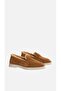 Nola Kürklü Loafer Genuine Leather Tan Suede