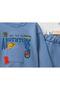 Simit Yaka Adventure Printed Sweatshirt with Pocket Detail/Elastic Waistband Sweatpants 3-Strap Drawstring Set - 3