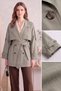 Women's Premium Lined Belted Buttoned Trench Coat - 6
