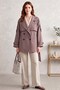 Women's Premium Lined Belted Buttoned Trench Coat