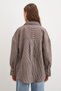 Striped Oversize Shirt Brown - 6
