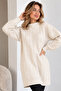 Knitwear Sweater with Pearl Detail on Sleeves K6042 Ecru - 3