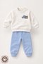 Unisex Baby Printed 100% Cotton 6-9-12 Months Top and Bottom 2-Piece Combed Cotton Baby Set