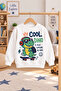 Dinazor Baskılı Oversize Çocuk Swetshirt - 3