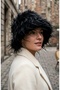 Women's White Fringed Plush Bucket Hat Winter Faux Fur Bucket Hat Soft Textured Fringe Detailed Design Hat - 3