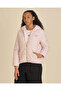 Men Pink Ditsy Print Basic Puffer Jacket