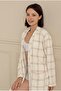 Women's Long Sleeve Welsoft Ecru Short Dressing Gown C6T8N281 - 3