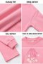 Girl's Floral Printed Sweatshirt with Back Detail, Double Set, 2 Yarns - 5