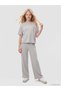 Alita City Lcw Teen Gray Oval Neck Young Girl Soft Touch T-Shirt and Pants with a Difference - 2