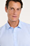 Men's Light Blue Non-Iron 100% Cotton Slim Fit Classic Collar Dobby Shirt - 4