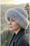 Plush Siberian Ushanka Winter Women's Hat - Gray Faux Fur Cold-Proof Wind-Cutting Luxury Furry Ushanka - 5