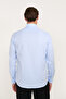 Men's Light Blue Non-Iron 100% Cotton Slim Fit Classic Collar Dobby Shirt - 5