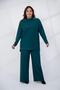 Plus Size Women's Shoulder-Stoned Zipper Suit - 3