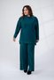 Plus Size Women's Shoulder-Stoned Zipper Suit - 6