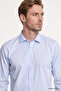 Men's Light Blue Non-Iron Iron-Free 100% Cotton Slim Fit Classic Collar Shirt - 5