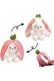 Special Design Plush Strawberry Rabbit with Zipper Bag 55 cm Gift for Lover-Mother-Friend