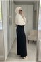 Women's Double Crepe High Waist Wide Leg Palazzo Trousers 100 cm