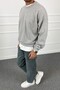 Boxy Fit Embroidered Washable Soft Textured Sweatshirt - 6