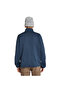 Melange Fleece Men's Navy Blue Stand Collar Jacket - 2