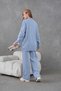 Women's Embroidered Buttoned Knitwear Cardigan Wide-Leg Pants Two-Piece Set - 5