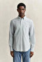 Men's Green Regular Fit Oxford Shirt - 3