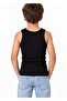 Unisex Children's Undershirt Combed Cotton Camisole Fitted Pattern Ribbed Lycra Undershirt - 2