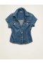 AE Short Sleeve Denim Button Down - 2