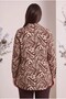 Viscose Inside, Satin Outside, Large Size Shirt, Brown - 4