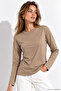 Women's Mink Crew Neck Long Sleeve Cotton Bodysuit - 4