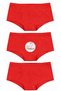 High Waist Women's Panties Red 3 Pieces - 2