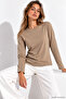 Women's Mink Crew Neck Long Sleeve Cotton Bodysuit - 3