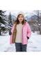Girl's Straight-Line Striped Water and Wind-Proof Fur-Lined Coat - 2