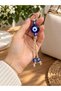 Glass Evil Eye Beaded Keychain Evil Eye Bead Decorative Gift - 3