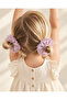 Lilac Muslin Elastic Buckle - 4 Layer Muslin Elastic Buckle with Tassels - 2