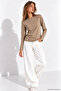 Women's Mink Crew Neck Long Sleeve Cotton Bodysuit - 2