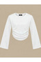 Side Gathered Blouse - 2