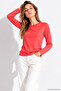 Women's Coral Crew Neck Long Sleeve Cotton Bodysuit - 3