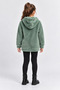Girl's Hooded Plush Coat with Zipper Pockets and Duck Accessory Soft Winter Jacket Ak4127 - 5